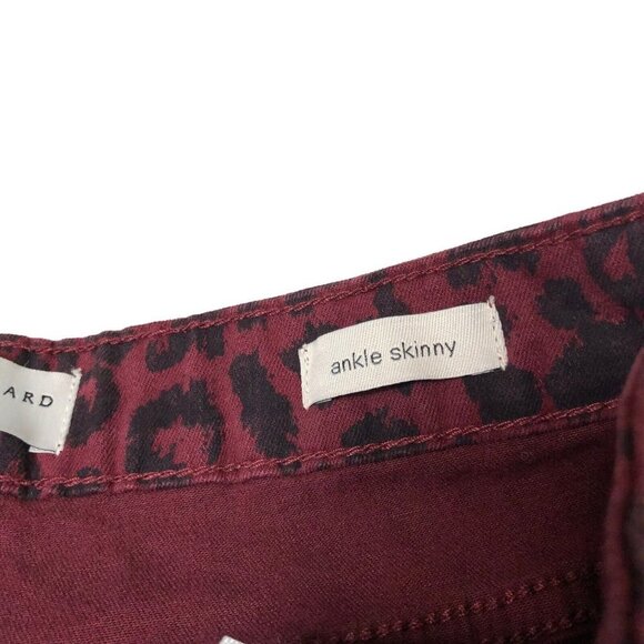 Social Standard by Sanctuary NWT Red Cheetah Mid Rise Ankle Skinny Pants Size 8 - Picture 4 of 12